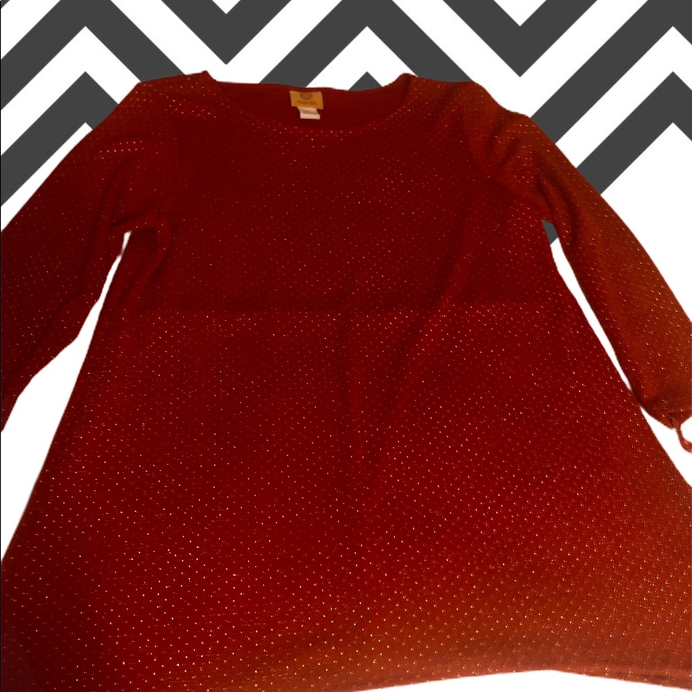 Gorgeous RUBY RED ladies tunic top with Necklace. (NWT) - Picture 7 of 9
